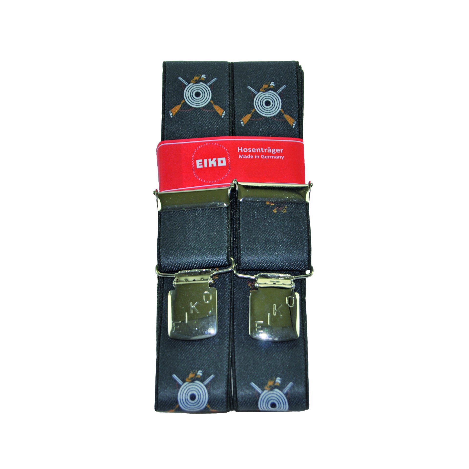 Hosenträger EIKO Clip Motivdruck, 36mm, Leder-Rückenteil