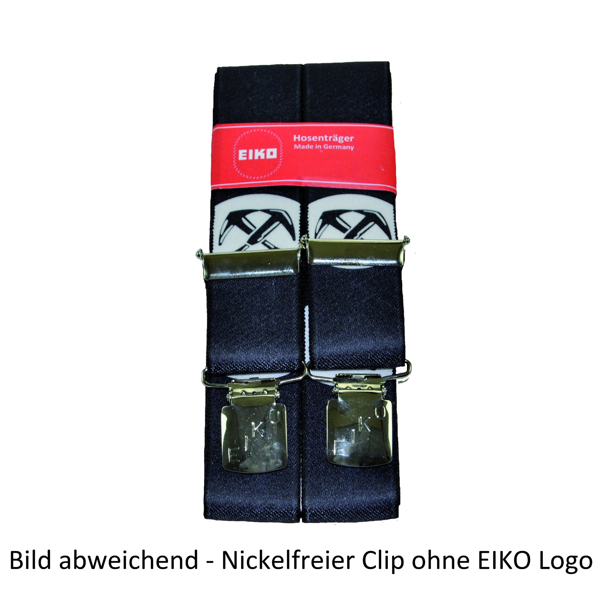 Hosenträger EIKO Clip nickelfrei, Zunftmotiv, 36mm, Leder-Rückenteil Dachdecker (201) 140cm