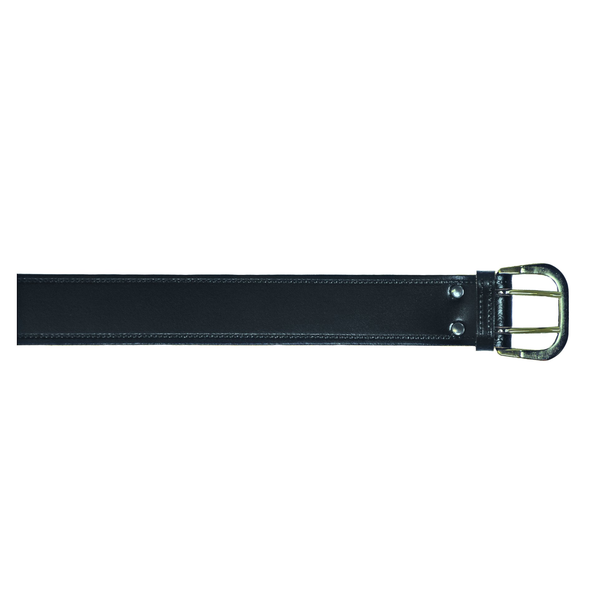 Arbeitsgürtel aus Rindleder - 3mm - Doppeldorn - 4cm - schwarz - 125