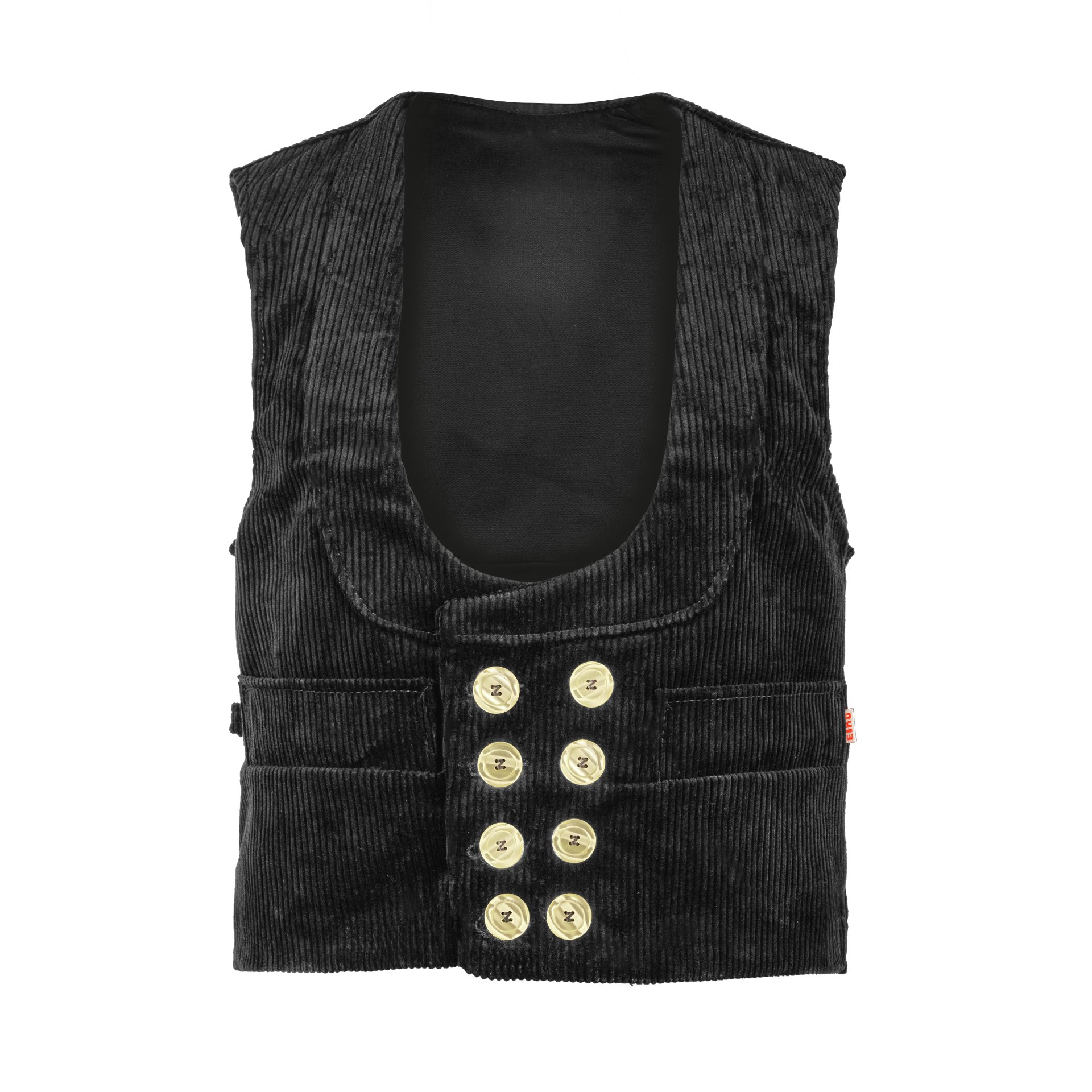 MAJOR - Zunftweste - Serie 86ST - Goliath-Cord - Rücken aus Cord - Schwarz - Größe: 3XL