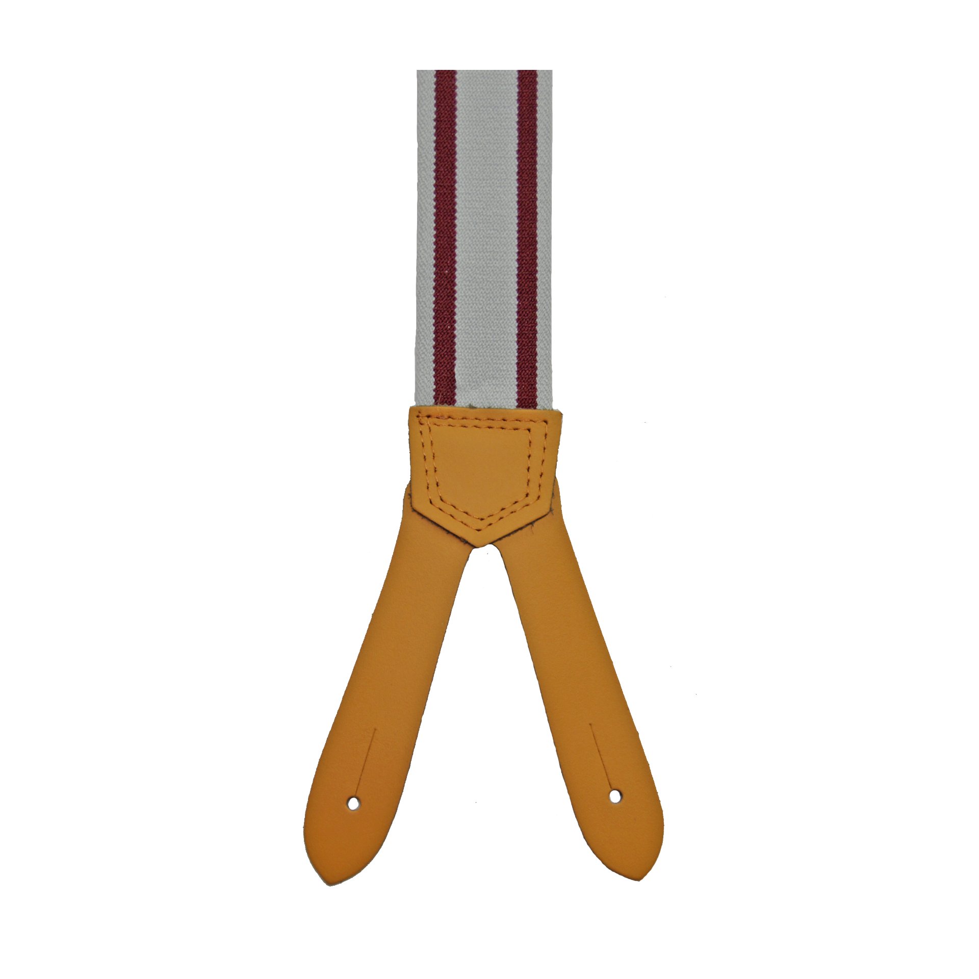 Hosenträger Lederpatten Lederrücken, Herkules-Streifen, 36mm rot (80) 120cm