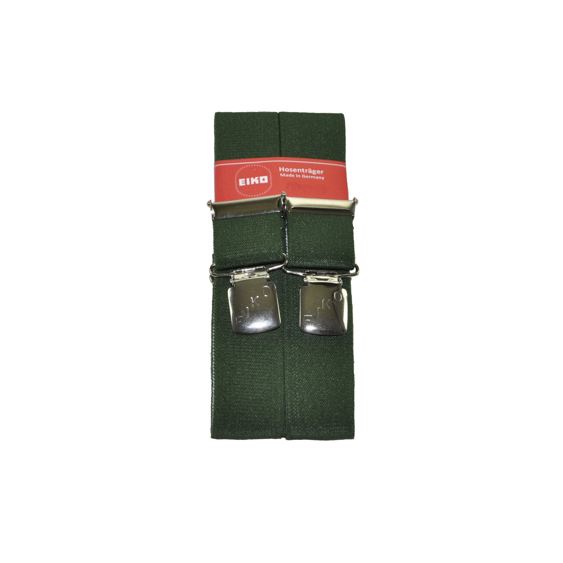 Hosenträger EIKO Clip uni 36mm, Metall-Rückenteil flaschengrün (70) 160cm