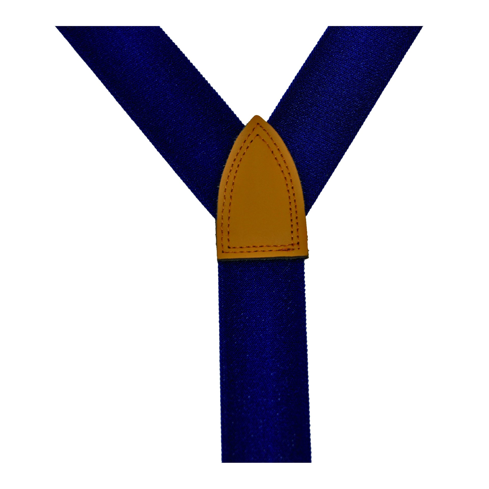 Hosenträger Lederbiesen, Leder-Rückenteil, uni, 36mm marine (51) 130cm