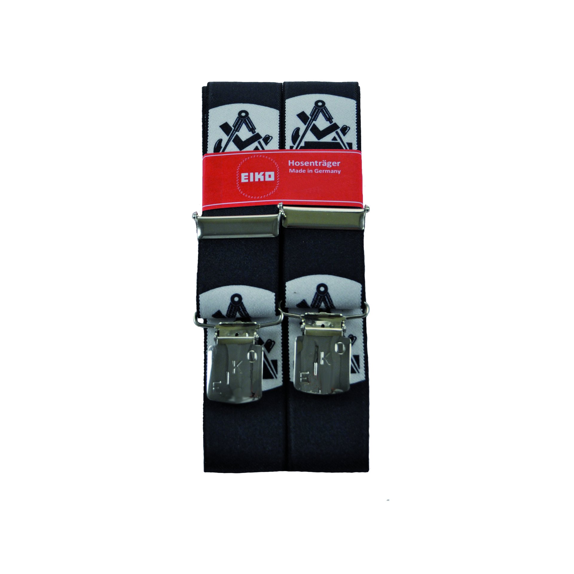 Hosenträger EIKO Clip Zunftmotiv, 36mm, Leder-Rückenteil Tischler (203) 100cm