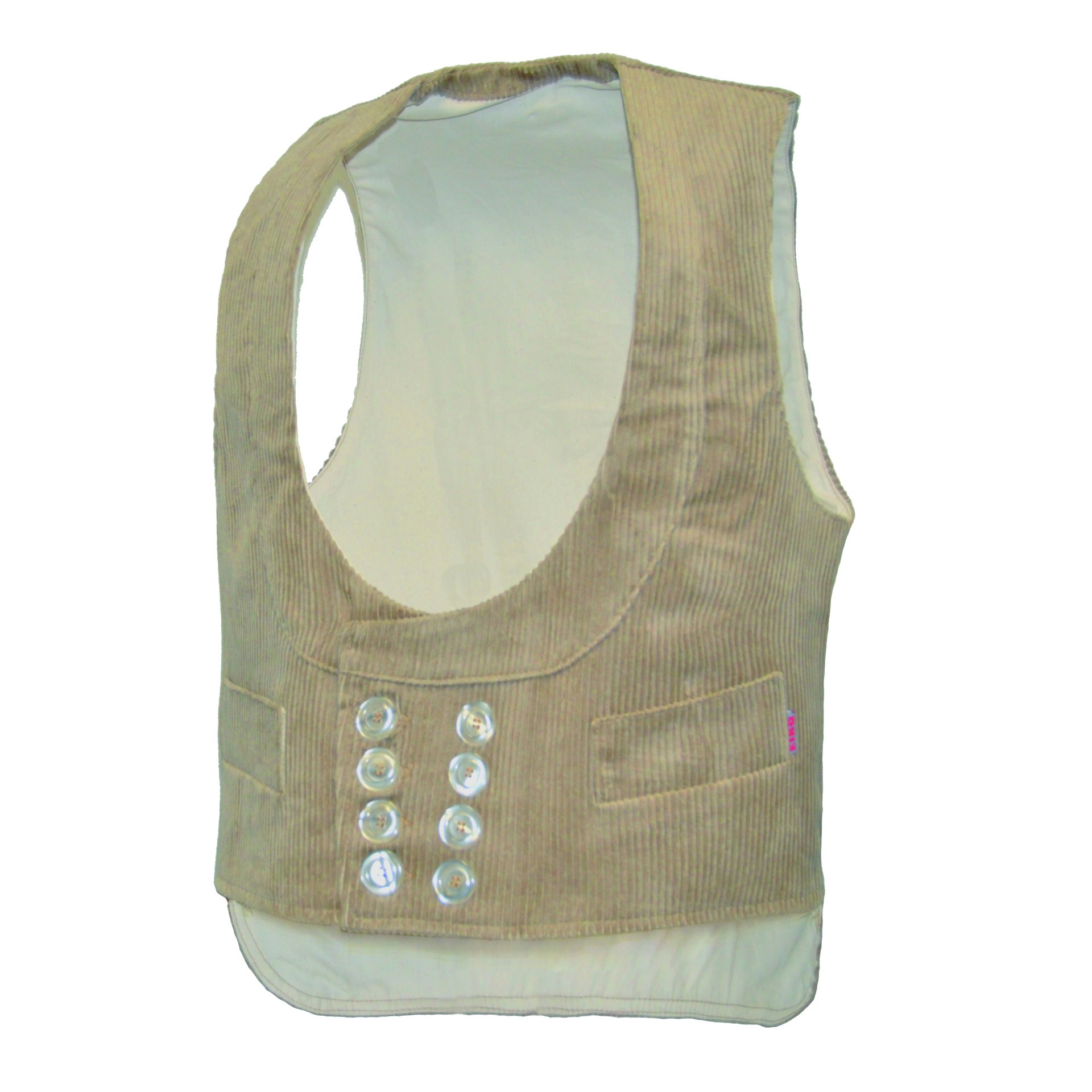 OKER - Zunftweste - Serie ZUNFT CLASSIC - Trenkercord - verlängerter Rücken - beige - Größe: 60