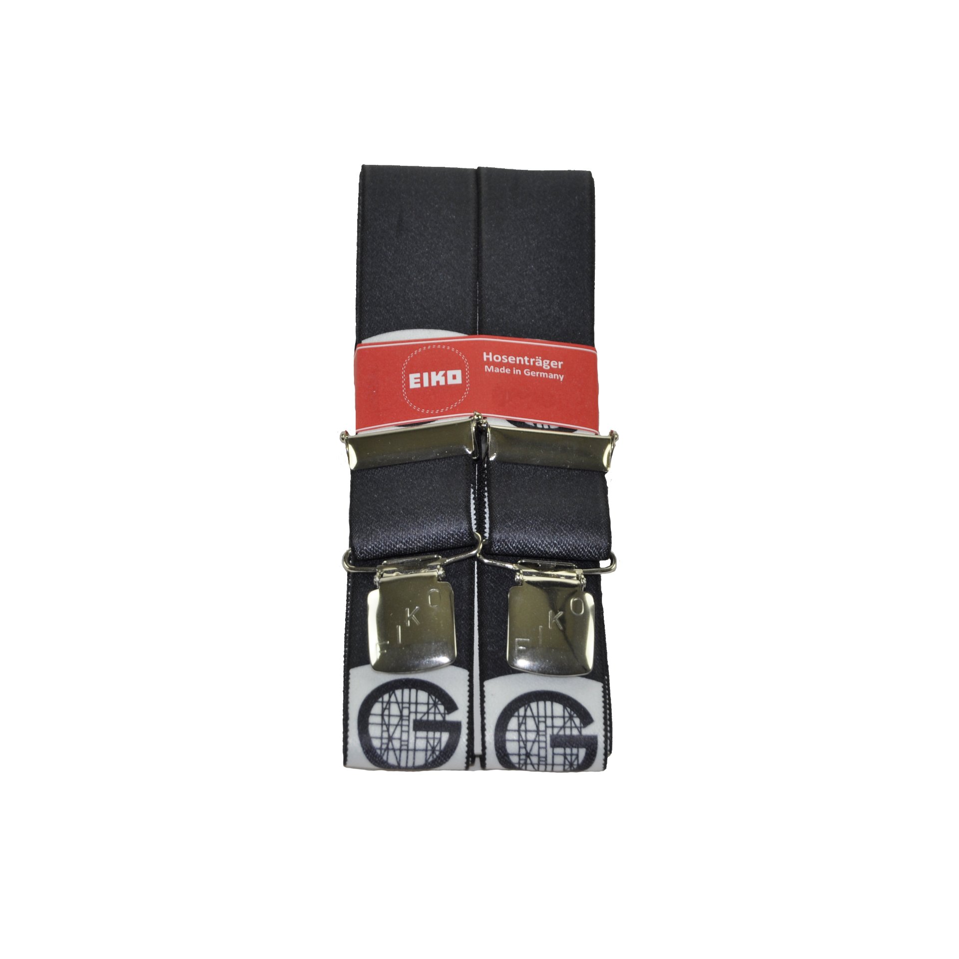 Hosenträger EIKO Clip Zunftmotiv, 36mm, Leder-Rückenteil Gerüstbau (205) 100cm