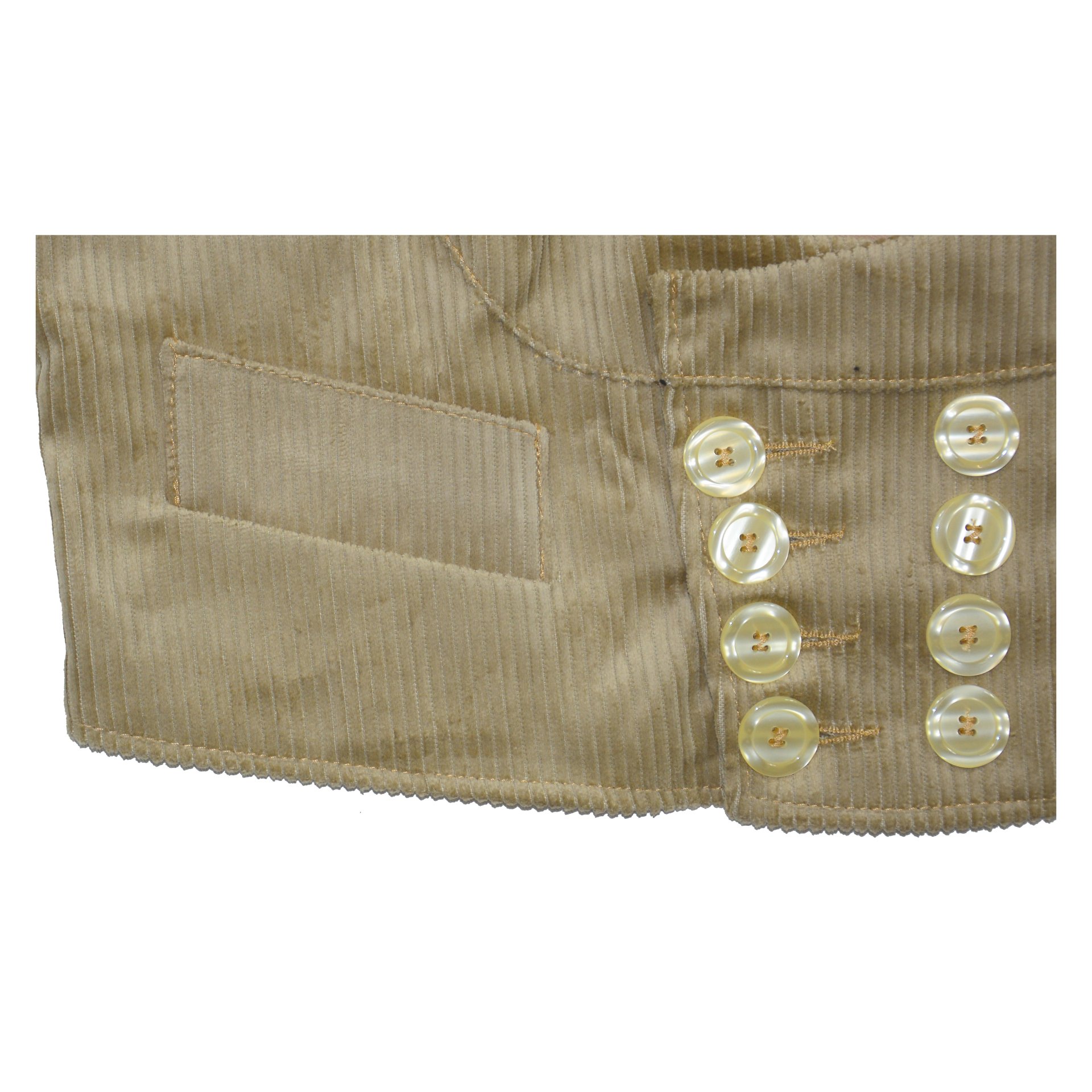 INN - Zunftweste - Serie ZUNFT CLASSIC - Trenkercord -   beige - Größe: 64