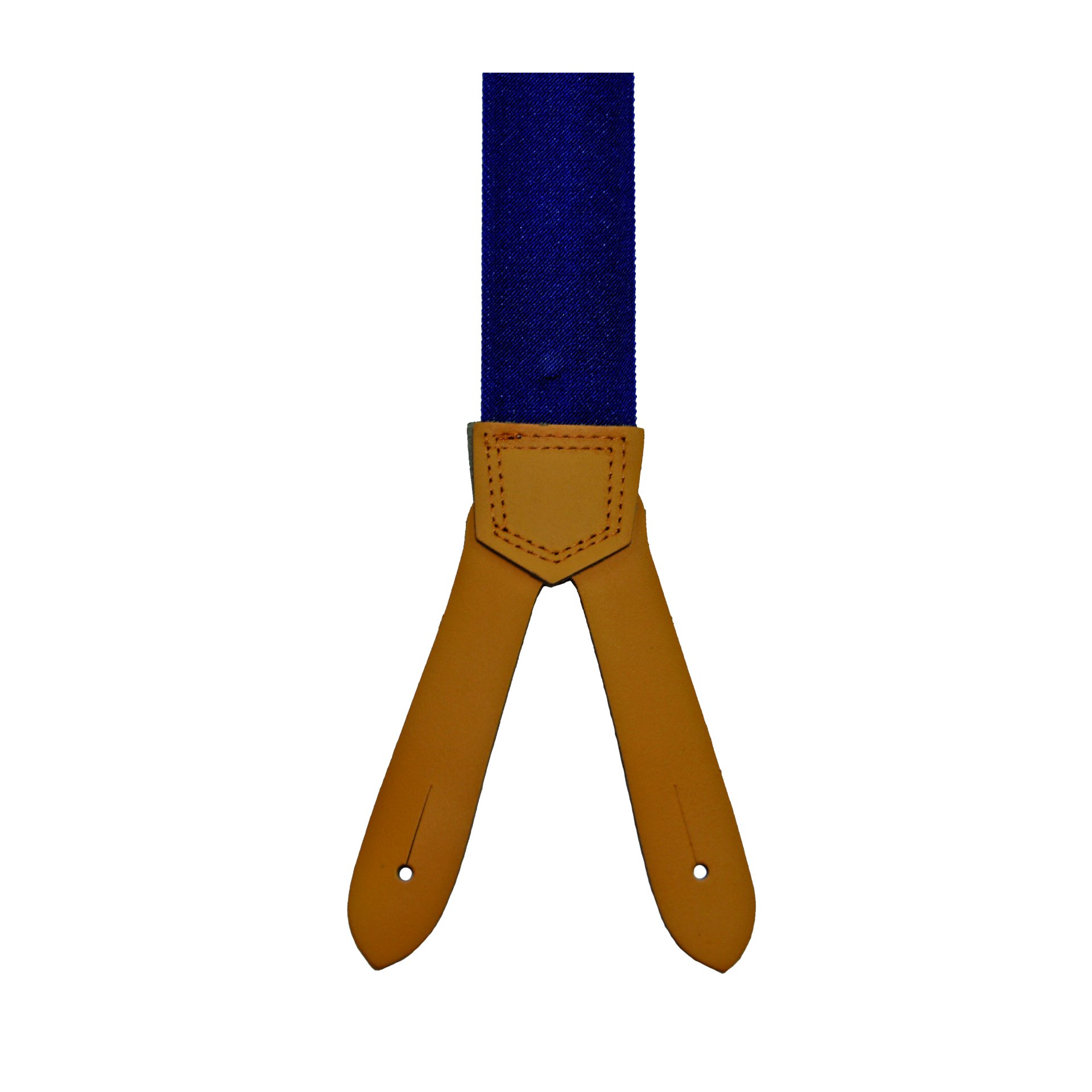 Hosenträger Lederpatten Lederrücken, uni, 36mm marine (51) 140cm