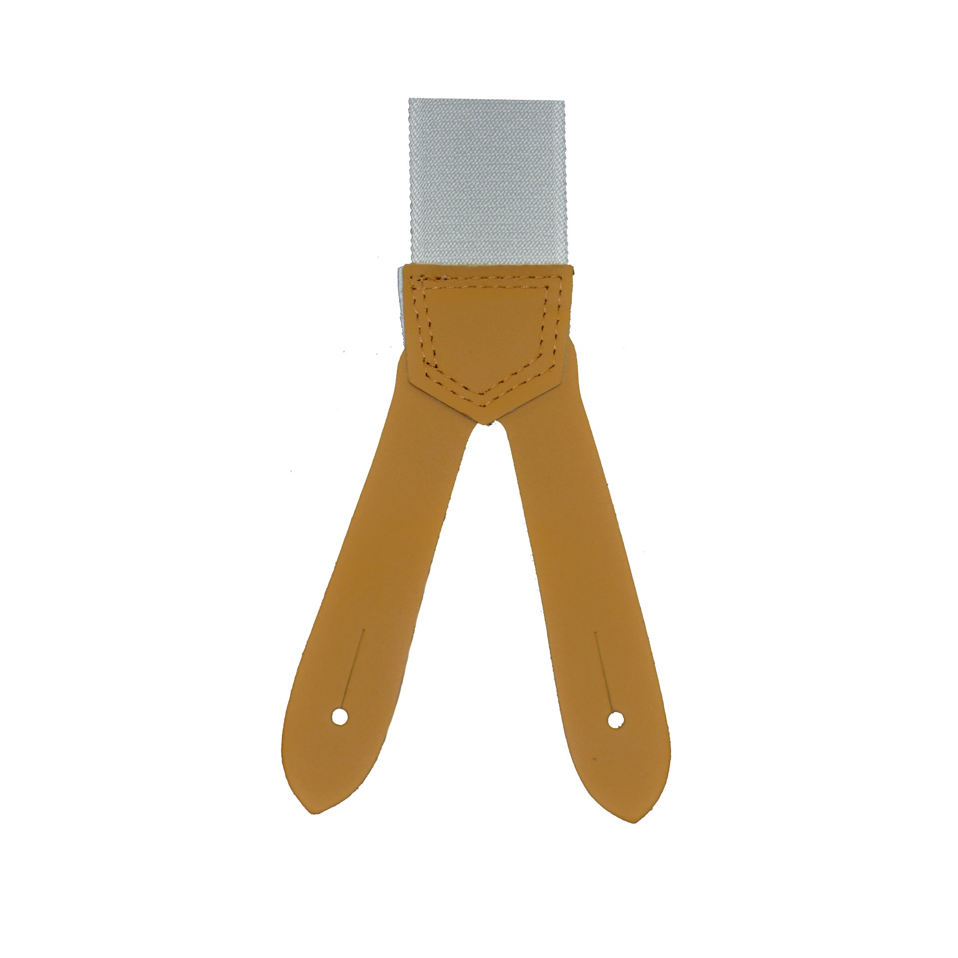 Hosenträger Lederpatten Lederrücken, uni, 36mm grau (20) 85cm