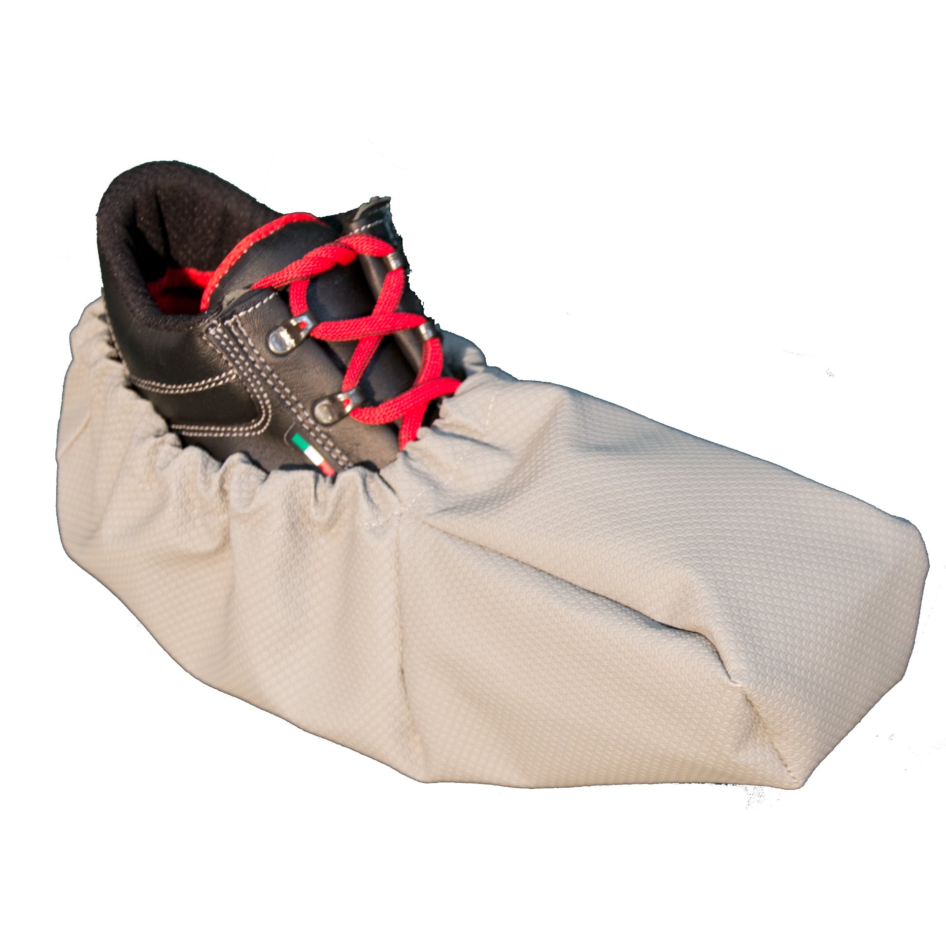 Schuhüberzieher antirutsch, PVC-beschichtetes Gewebe mit elastischem Bündchen, grau (20), L