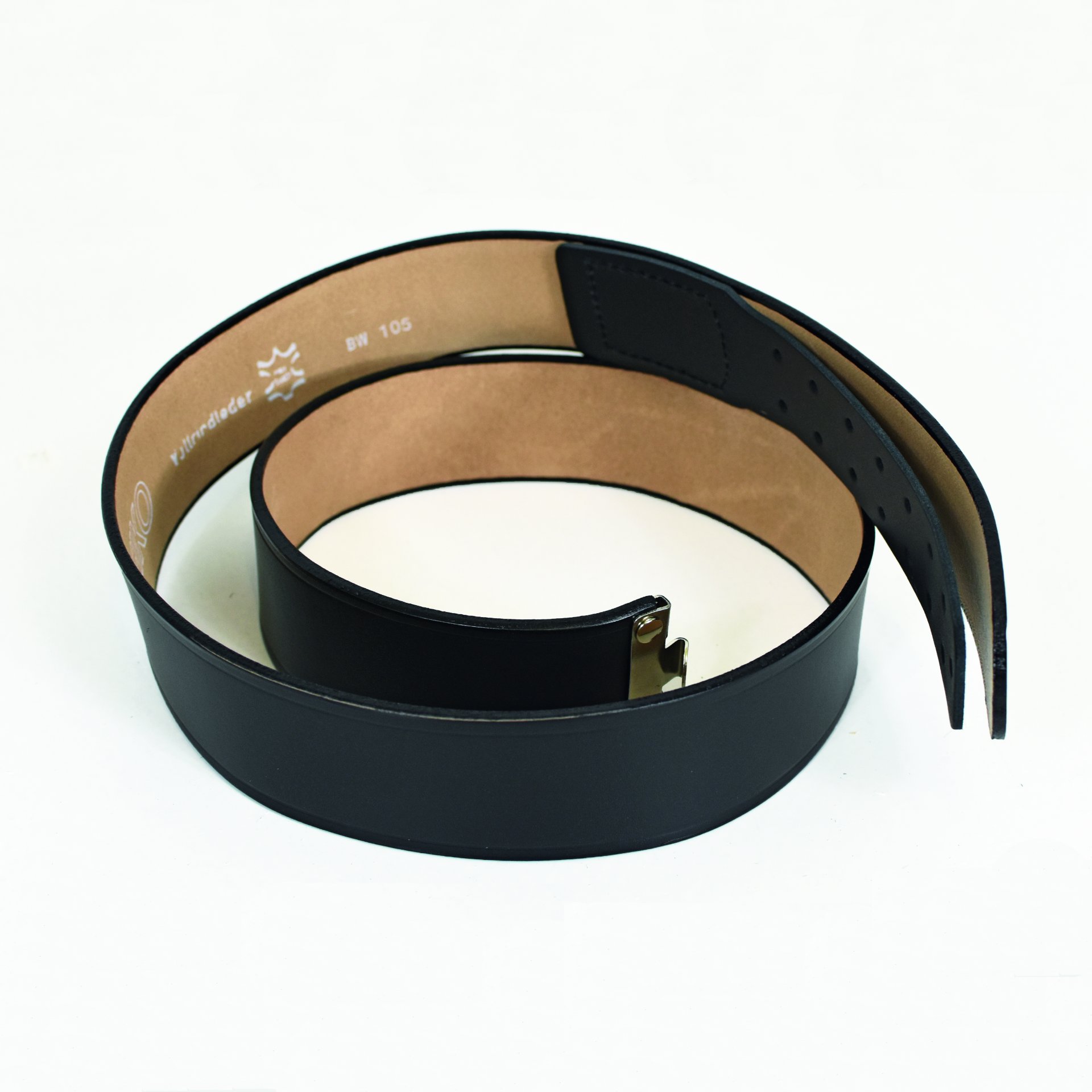 Koppel aus Vollrindleder - 4,5cm - schwarz - 70