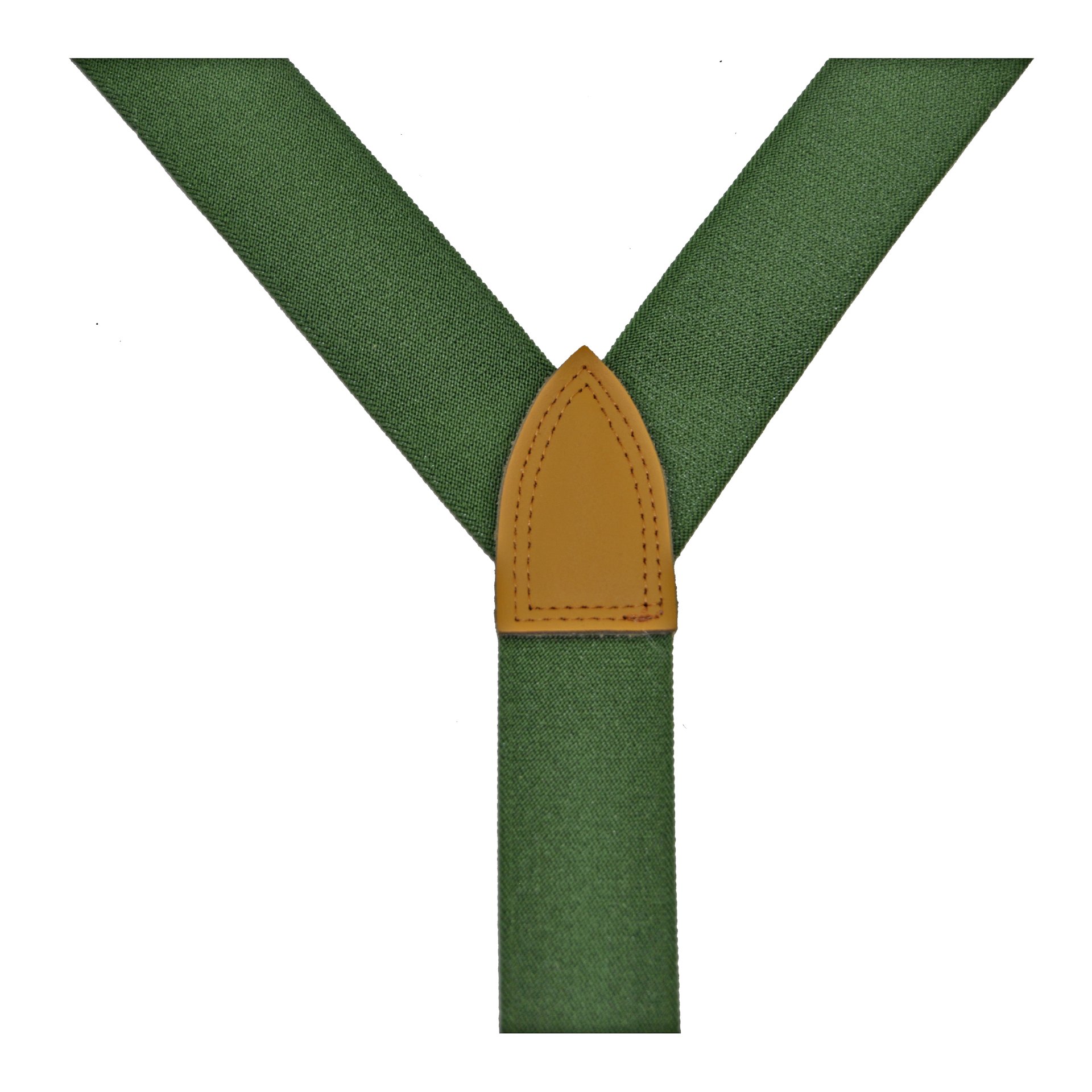 Hosenträger Lederbiesen, Leder-Rückenteil, uni, 36mm flaschengrün (70) 130cm
