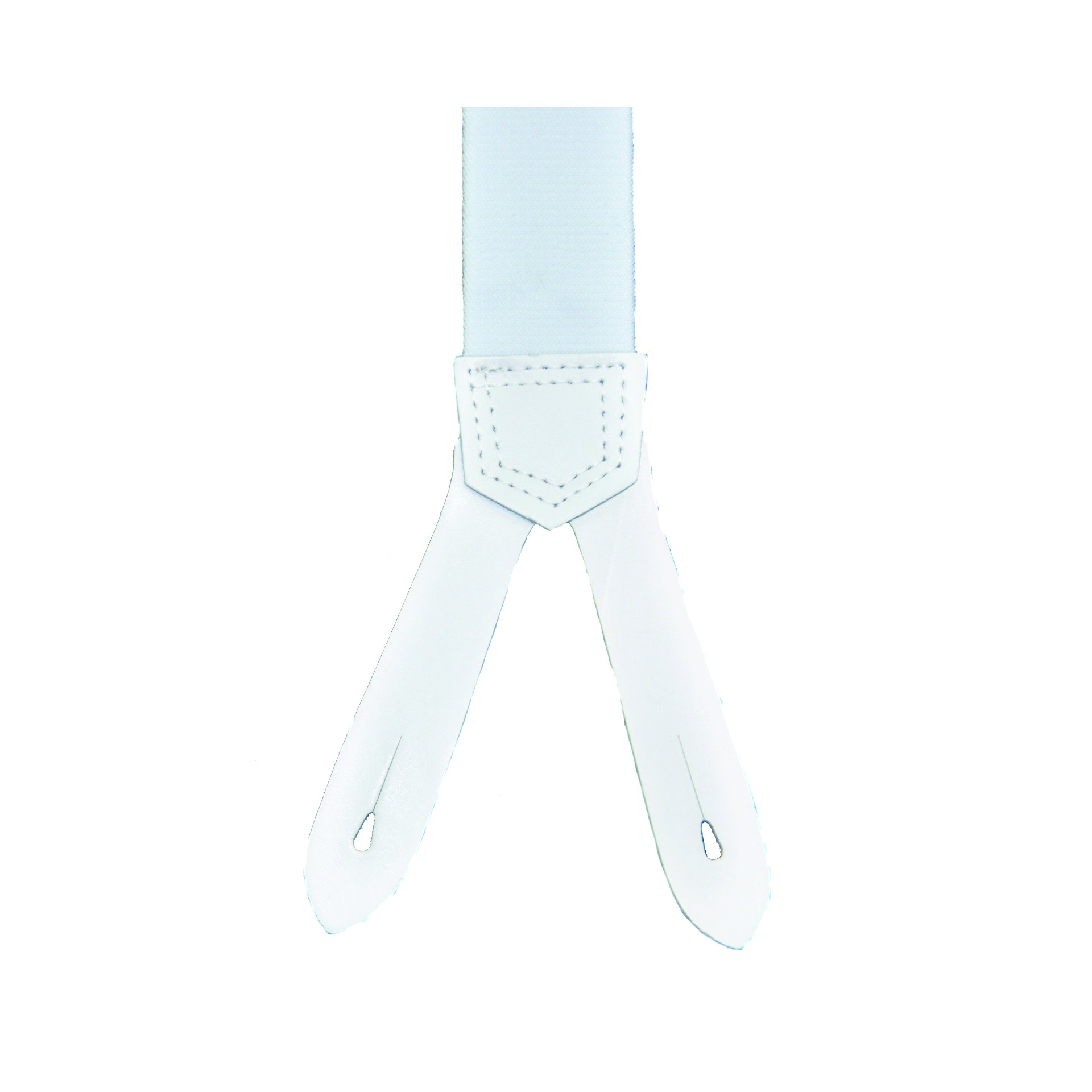Hosenträger Lederpatten Lederrücken, uni, 36mm weiß (10) 110cm