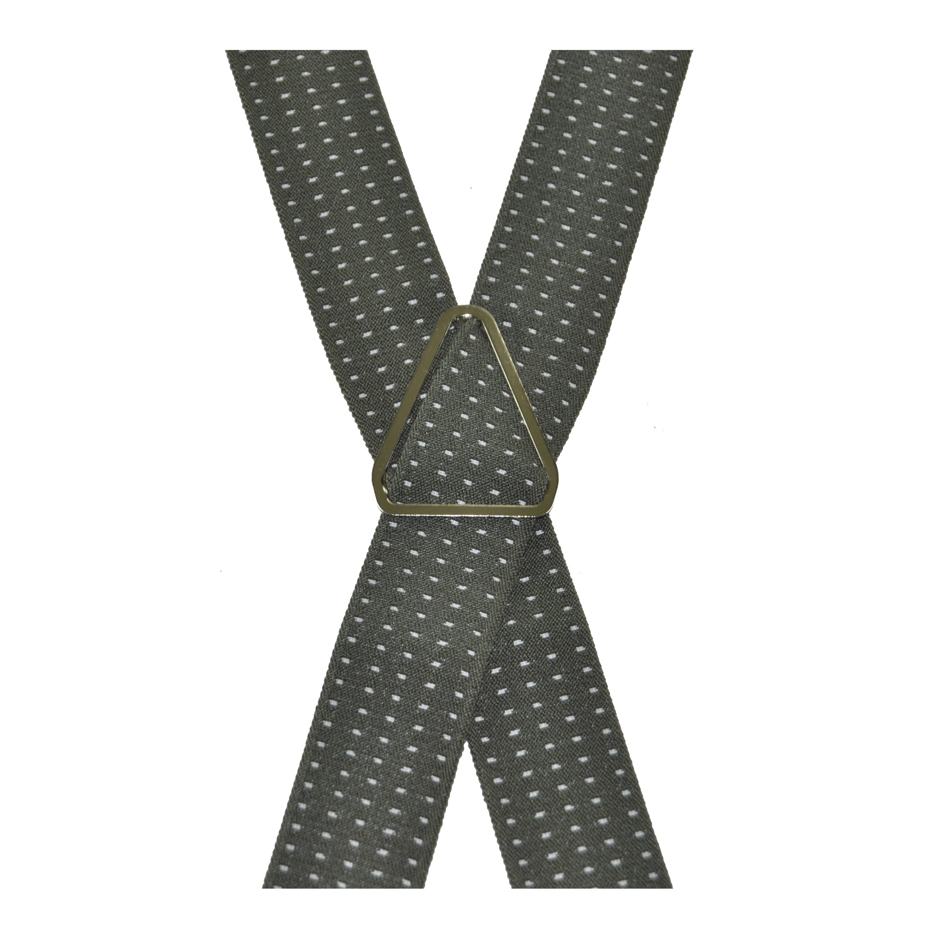 Hosenträger Zacken-Clip dunkles Muster, 36mm, Metall-Rückenteil grau (20) 140cm