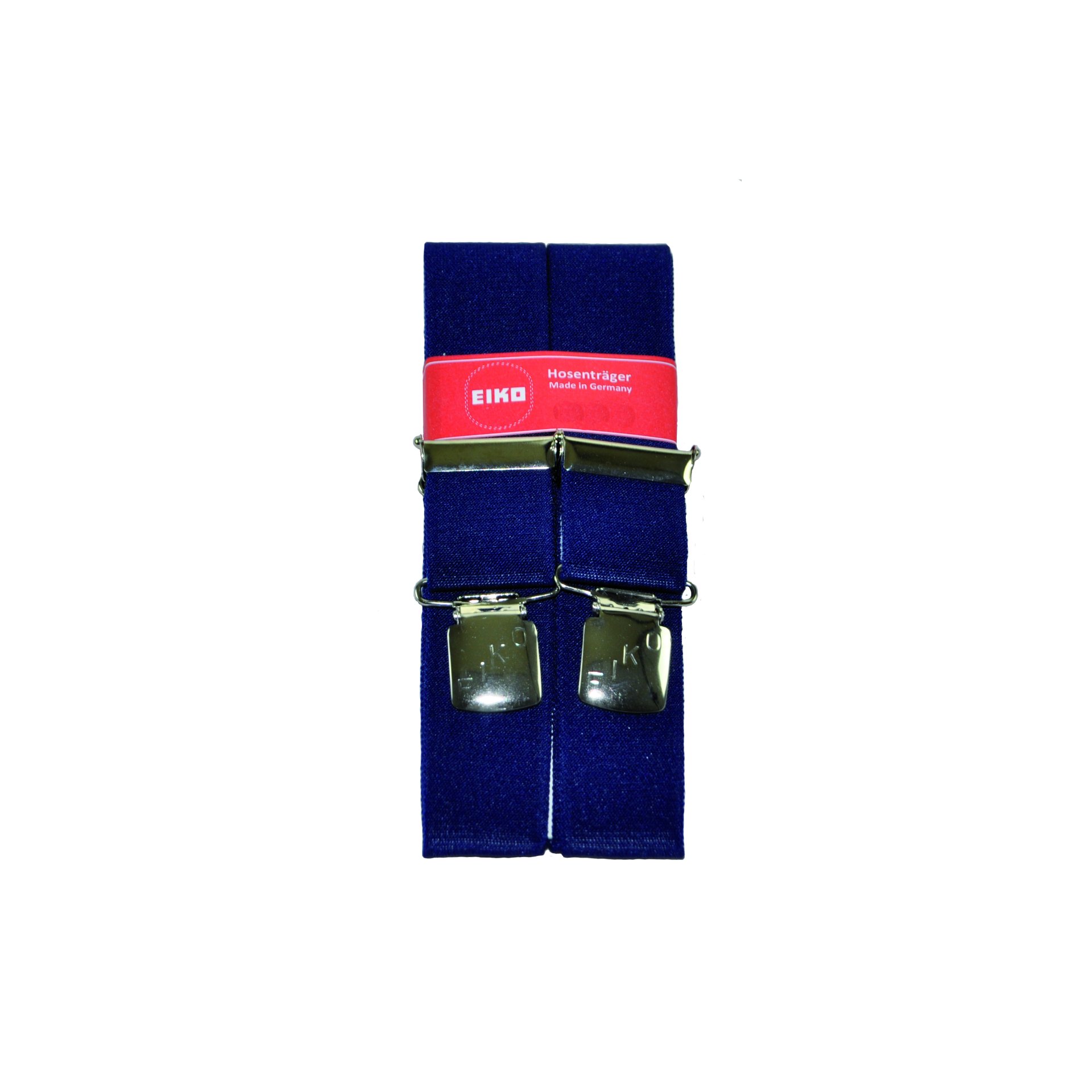 Hosenträger EIKO Clip uni 36mm, Leder-Rückenteil marine (51) 150cm